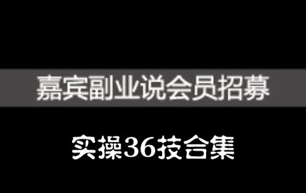 嘉宾副业说实操36技合集，价值1380元-星璨学社
