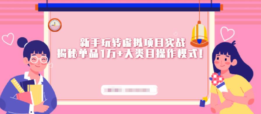 新手玩转虚拟项目实战，揭秘单品1万 大类目操作模式【视频课程】-星璨学社