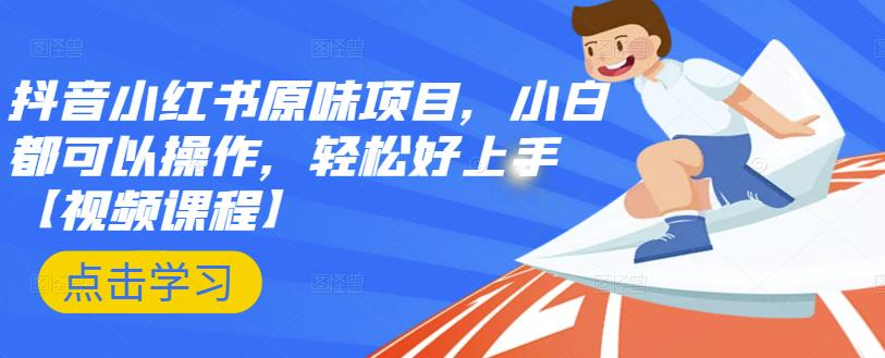 抖音小红书原味项目，小白都可以操作，轻松好上手【视频课程】-星璨学社