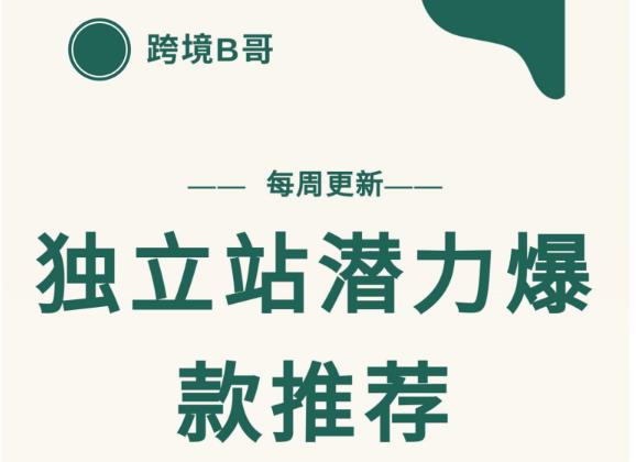 【跨境B哥】独立站潜力爆款选品推荐，测款出单率高达百分之80（每周更新）-星璨学社