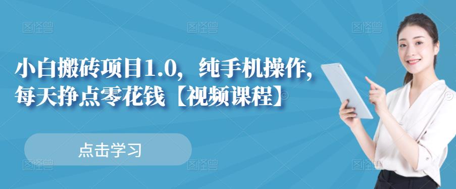 小白搬砖项目1.0，纯手机操作，每天兼职挣点零花钱-星璨学社