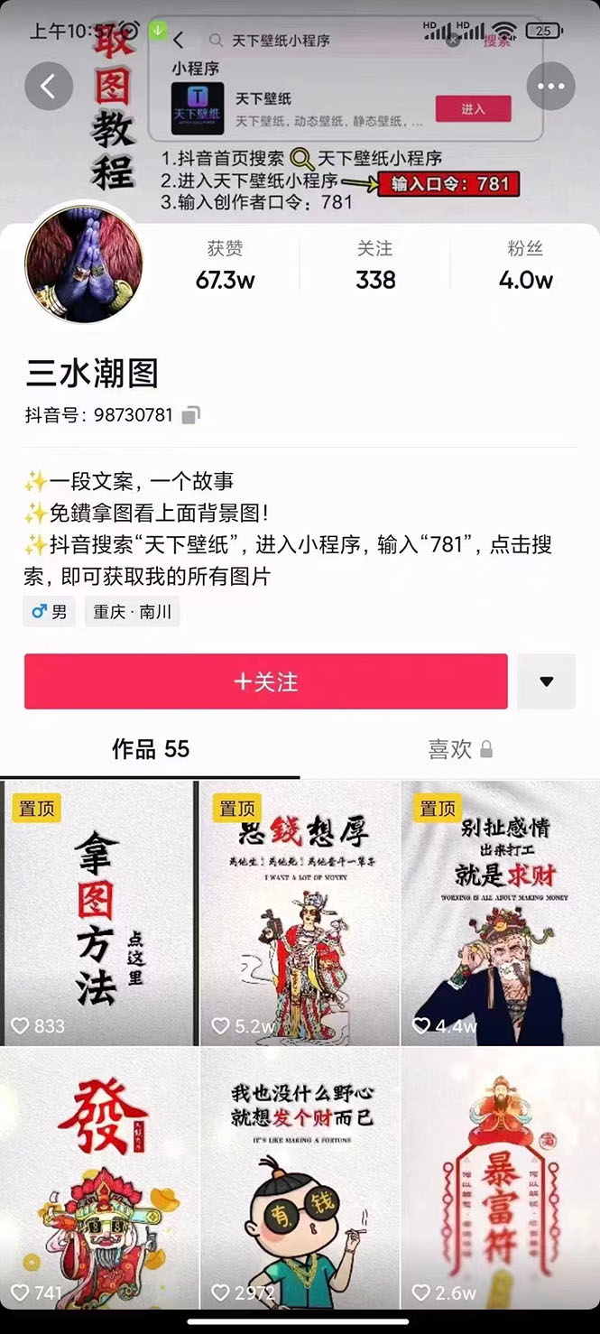 国潮壁纸变现项目，新手可操作日赚200 【素材 软件 教程】-星璨学社
