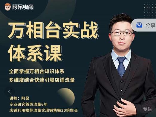 阿呆-万相台实战体系课，帮您全面掌握万相台知识体系-星璨学社