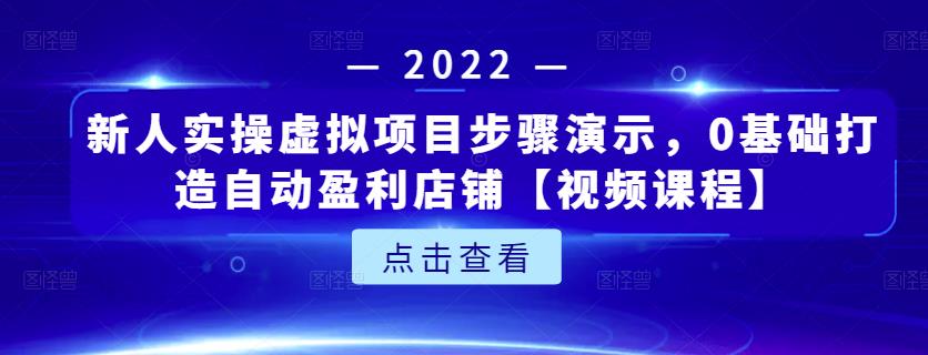 新人实操虚拟项目步骤演示，0基础打造自动盈利店铺【视频课程】-星璨学社