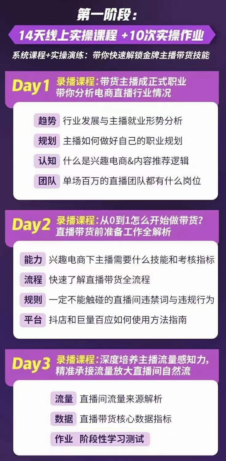 图片[1]-金牌主播实战进阶营 普通人也能快速变身金牌带货主播 (价值3980)-星璨学社