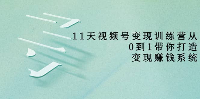 好望角·11天视频号变现训练营，从0到1打造变现赚钱系统（价值398）-星璨学社