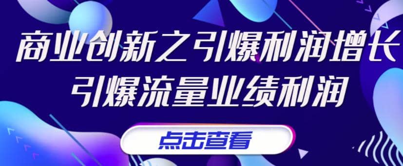 《商业创新之引爆利润增长》引爆流量业绩利润-星璨学社