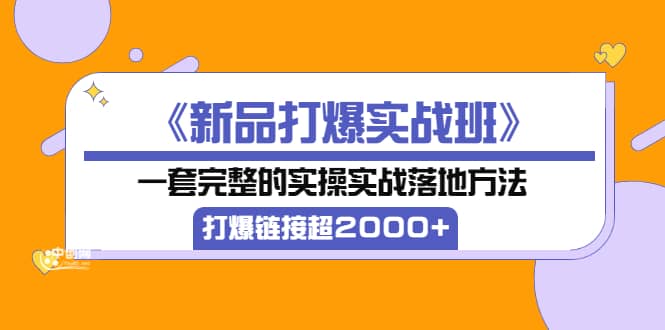 《新品打爆实战班》一套完整的实操实战落地方法，打爆链接超2000 （38节课)-星璨学社