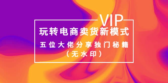 某收费培训：玩转电商卖货新模式，五位大佬分享独门秘籍（无水印）-星璨学社