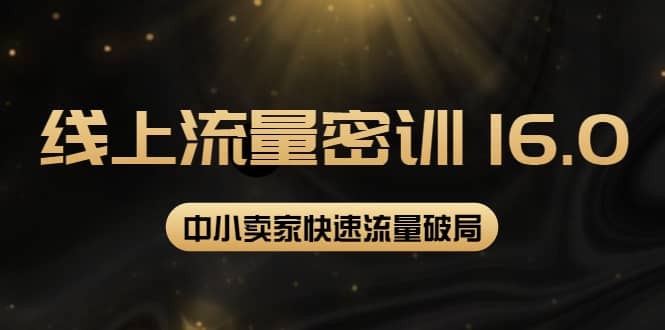 2022秋秋线上流量密训16.0：包含 暴力引流10W 中小卖家流量破局技巧 等等！-星璨学社