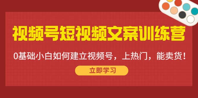视频号短视频文案训练营：0基础小白如何建立视频号，上热门，能卖货！-星璨学社