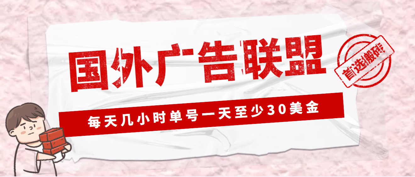 外面收费1980最新国外LEAD广告联盟搬砖项目，单号一天至少30美元(详细教程)-星璨学社