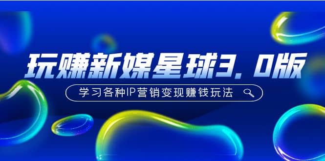 《玩赚新媒星球3.0版》学习各种IP营销变现玩法（价值498）-星璨学社