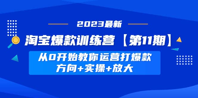 淘宝爆款训练营【第11期】 从0开始教你运营打爆款，方向 实操 放大-星璨学社