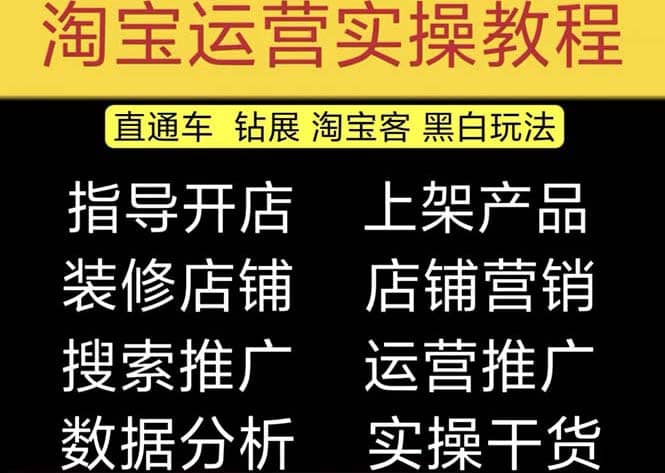 2023淘宝开店教程0基础到高级全套视频网店电商运营培训教学课程（2月更新）-星璨学社