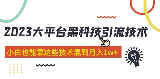 价值4899的2023大平台黑科技引流技术 29节课-星璨学社