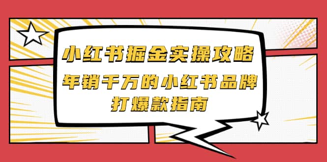 小红书掘金实操攻略，年销千万的小红书品牌打爆款指南-星璨学社