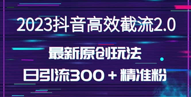 日引300＋创业粉，独家抖音高效截流2.0玩法（价值1280）-星璨学社