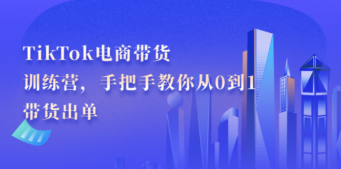 TikTok电商带货训练营，手把手教你从0到1带货出单-星璨学社
