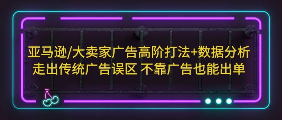 亚马逊/大卖家广告高阶打法 数据分析，走出传统广告误区 不靠广告也能出单-星璨学社