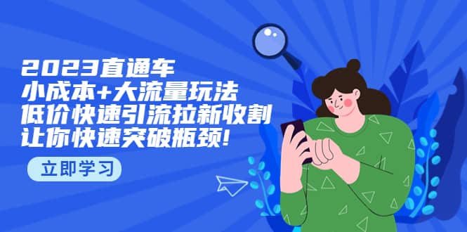 2023直通小成本 大流量玩法，低价快速引流拉新收割，让你快速突破瓶颈-星璨学社