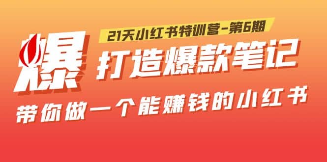 21天小红书特训营-第6期，打造爆款笔记，带你做一个能赚钱的小红书-星璨学社