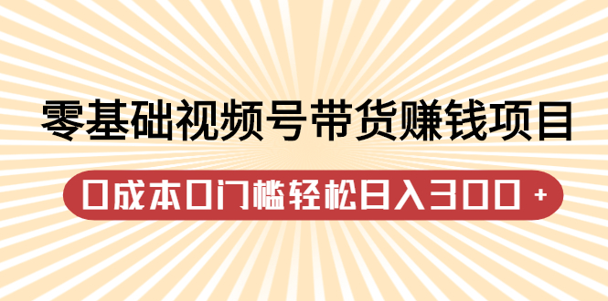 零基础视频号带货赚钱项目，0成本0门槛轻松日入300 【视频教程】-星璨学社