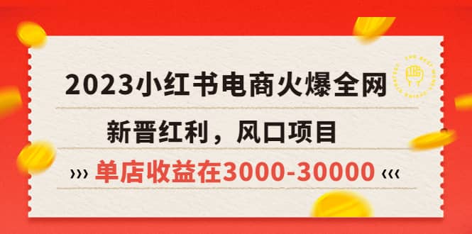 2023小红书电商火爆全网，新晋红利，风口项目，单店收益在3000-30000-星璨学社
