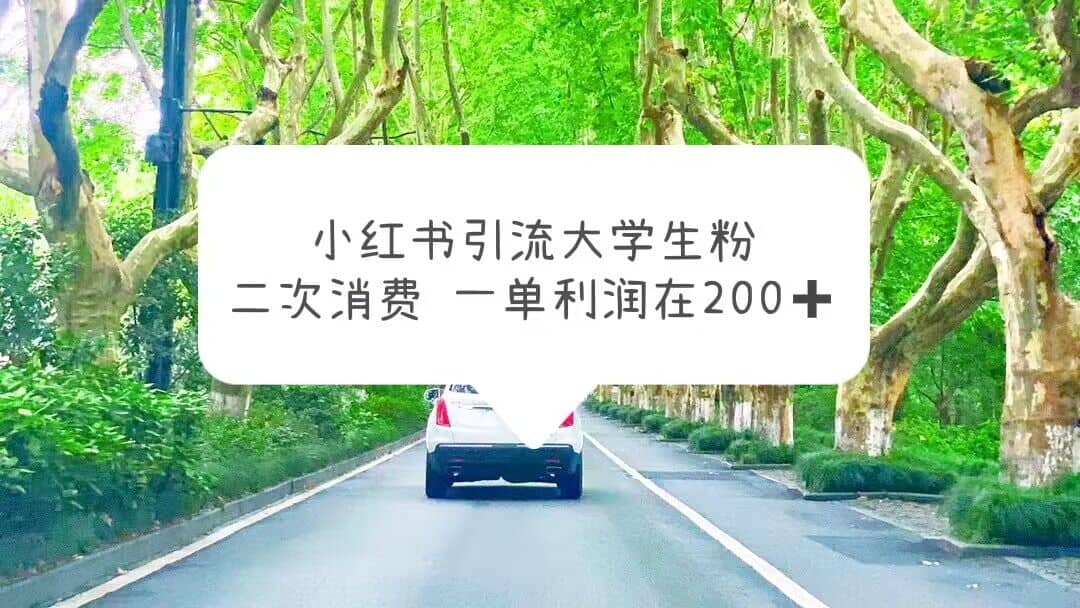 小红书引流大学生粉，变现项目，一单利润在200 （教程 资源）-星璨学社