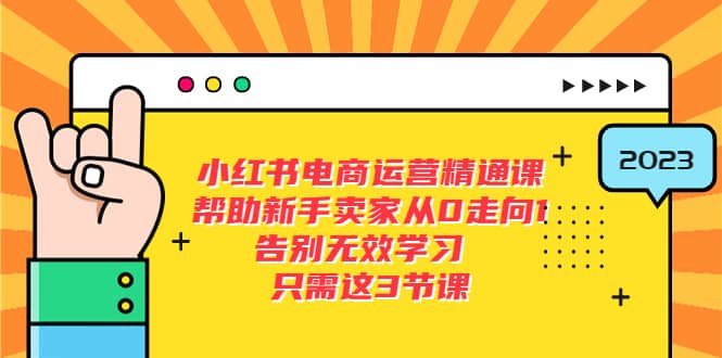 小红书电商·运营精通课，帮助新手卖家从0走向1 告别无效学习（7节视频课）-星璨学社