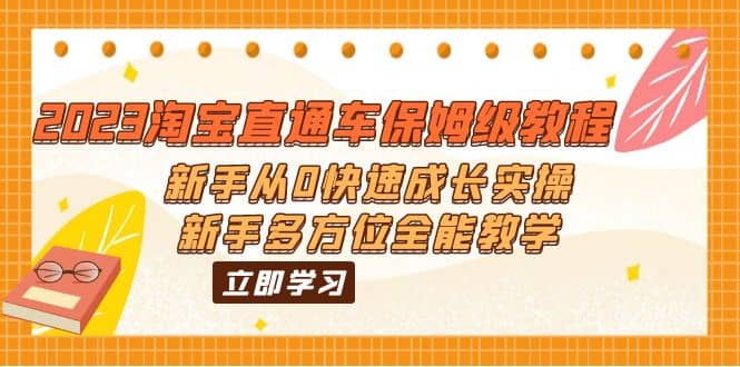 2023淘宝直通车保姆级教程：新手从0快速成长实操，新手多方位全能教学-星璨学社
