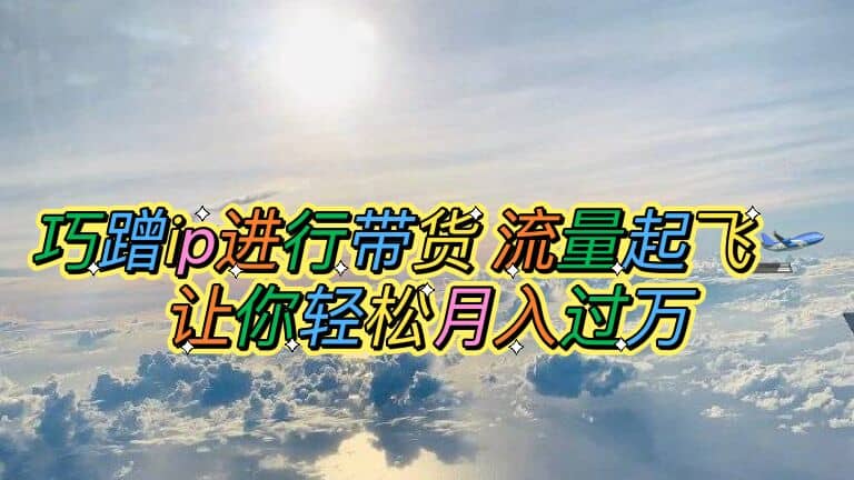 巧蹭ip进行带货，流量起飞，让你轻松月入过万-星璨学社