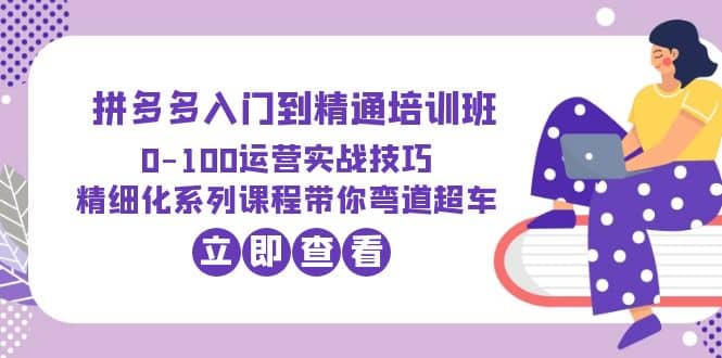 2023拼多多入门到精通培训班：0-100运营实战技巧 精细化系列课带你弯道超车-星璨学社