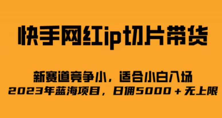 快手网红ip切片新赛道，竞争小事，适合小白 2023蓝海项目-星璨学社