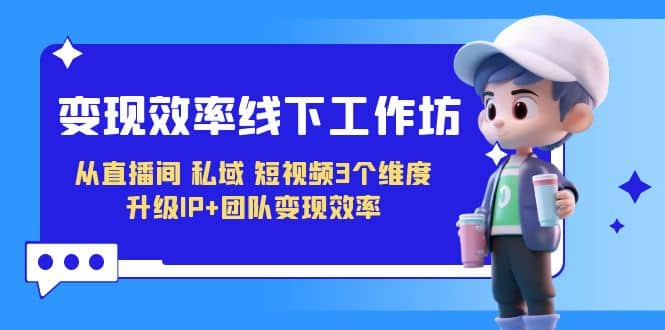 变现-效率线下工作坊，从直播间、私域、短视频3个维度 升级IP 团队变现效率-星璨学社