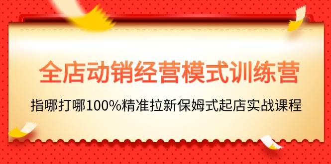 全店动销-经营模式训练营，指哪打哪100%精准拉新保姆式起店实战课程-星璨学社
