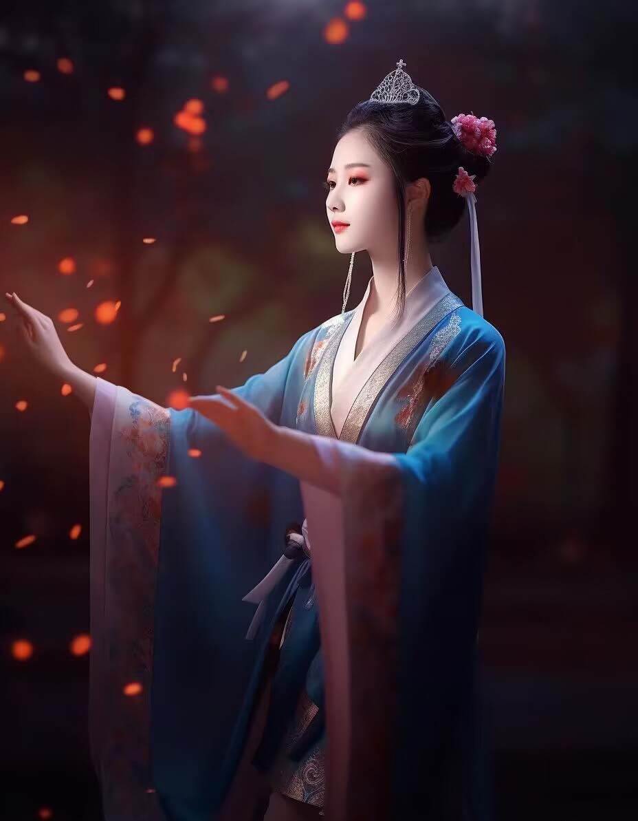 图片[9]-Midjourney关键词-AI生成中国风古装汉服美女人像提示关键词-星璨学社
