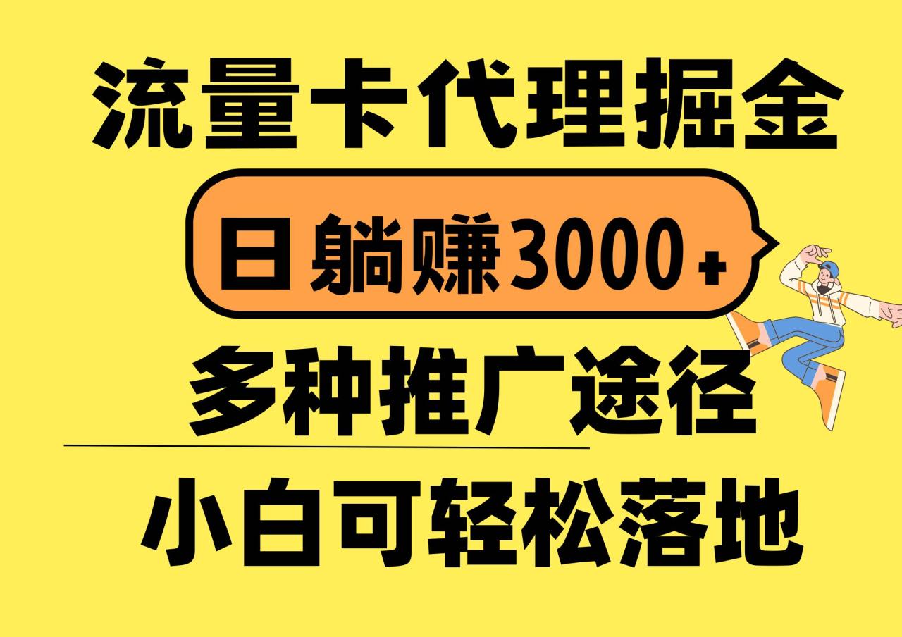 图片[1]-流量卡代理掘金，日躺赚3000+，首码平台变现更暴力，多种推广途径，新…-星璨学社