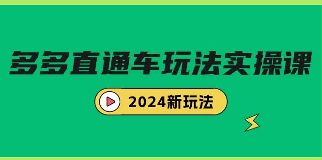 多多直通车玩法实战课，2024新玩法（7节课）-星璨学社