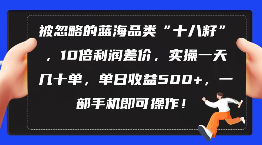 被忽略的蓝海品类“十八籽”，10倍利润差价，实操一天几十单 单日收益500+-星璨学社