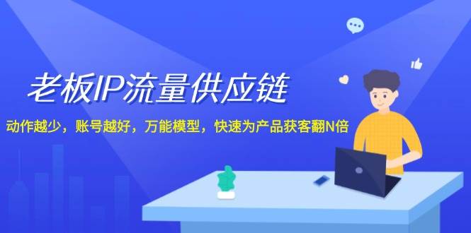 老板 IP流量 供应链，动作越少，账号越好，万能模型，快速为产品获客翻N倍-星璨学社