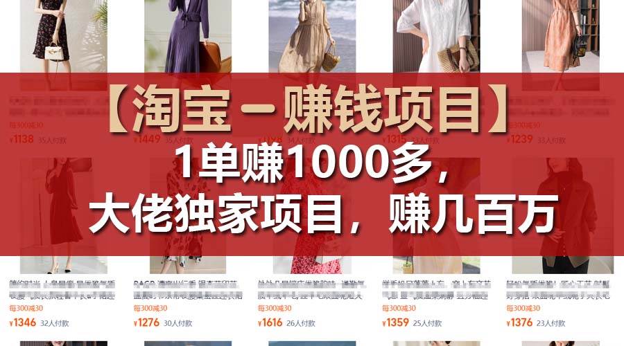 【淘宝赚钱项目】1单可赚1000多，大佬独家项目，年赚几百万-星璨学社