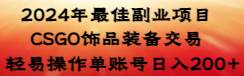 图片[1]-2024年最佳副业项目 CSGO饰品装备交易 轻易操作单账号日入200+-星璨学社