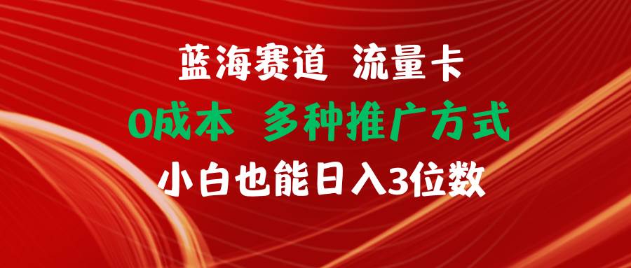 图片[1]-蓝海赛道 流量卡 0成本 小白也能日入三位数-星璨学社