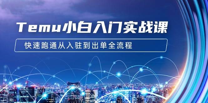 Temu小白入门实战课：跨境拼多多电商培训 快速跑通从入驻到出单全流程-12节-星璨学社