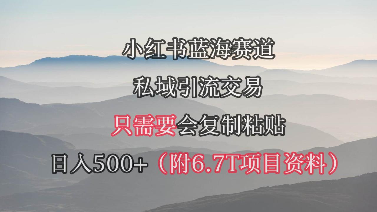 图片[1]-小红书短剧赛道，私域引流交易，会复制粘贴，日入500+（附6.7T短剧资源）-星璨学社
