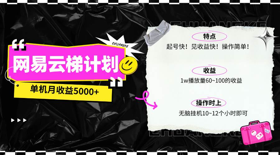 图片[1]-最新网易云梯计划网页版，单机月收益5000+！可放大操作-星璨学社