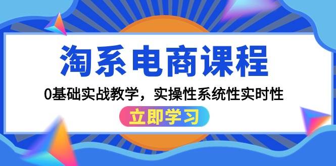 淘系电商课程，0基础实战教学，实操性系统性实时性（15节课）-星璨学社