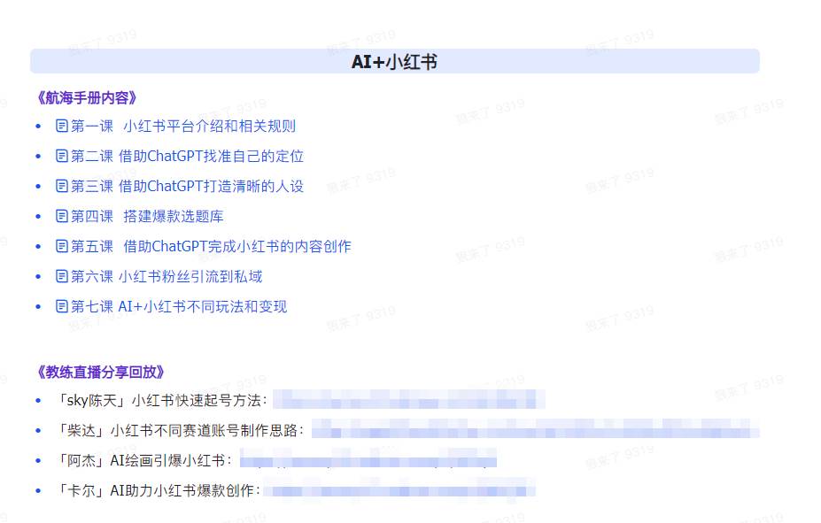 图片[3]-AI破局手册+教练分享合集：AI提示词/AI+小红书 /AI+公众号/AI+绘画/AI编程-星璨学社