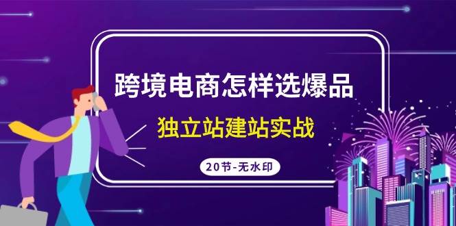 跨境电商怎样选爆品，独立站建站实战（20节高清无水印课）-星璨学社